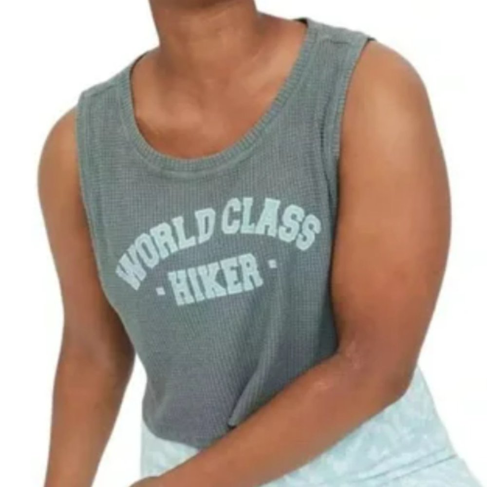 Offline by Aerie World Class Hiker Cropped Waffle Tank Top